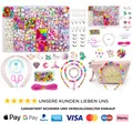 Perlen zum Auffädeln Kinder Schmuckset 24 Farben DIY Armbandset