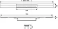 TECEdrainprofile Duschprofil, 1200 mm, Edelstahl gebürstet 671200