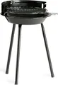 LANDMANN Holzkohle-Rundgrill Mobiler Holzkohlegrill für 2 bis 3 Personen ca. Ø 27 cm Praktischer Windschutz Sicherer Stand 3 stabile Beine Schwarz