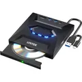 Unitek Odtwarzacz DVD Nagrywarka zewnętrzna DVD/CD, Hub USB 5Gbps, czytnik kart SD (CD Laufwerk, DVD Brenner, DVD Laufwerk) (T1037A01)