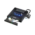 Unitek T1037A01 Externer DVD/CD Recorder 5Gbps USB Hub Schwarz