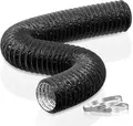 Abluftschlauch 5m Flexibel PVC Alu Schallgedämmt Schwarz