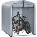 FAHRRADGARAGE wetterfest für 1-2 Fahrräder, 120x163x176cm, Silber-Eisen