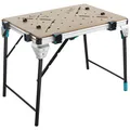 Wolfcraft 6909000 MASTER work 1600 mobiler Arbeitstisch 21 kg Schwarz, Silber