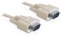 Delock Seriell Anschlusskabel [1x D-SUB-Stecker 9pol. - 1x D-SUB-Stecker 9pol.] 1m Beige
