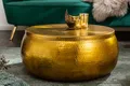 riess-ambiente Couchtisch ORIENT STORAGE Ø70cm gold (Einzelartikel, 1-St), Wohnzimmer · Metall · rund · mit Stauraum · Hammerschlag · handmade