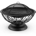 Blumfeldt - Tulip Feuerschale Ø75cmGrill Feuerstelle Funkenschutz Stahl brüniert