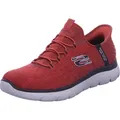 Skechers Summits - KEY PACE Slip-On Sneaker Slip-ins, Maschinenwaschbar rot 46 EU