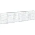 vidaXL Gabione mit Deckel 600x50x150 cm Verzinktes Eisen 3295159