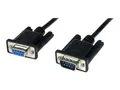 StarTech.com 1m Seriell DB9 RS-232 Nullmodemkabel - Schwarz - Stecker/Buchse - 9 Pin Null Modem Kabel - Nullmodemkabel - DB-9 (W)