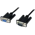 StarTech.com 1m Seriell DB9 RS-232 Nullmodemkabel - Schwarz - Stecker/Buchse - 9 Pin Null Modem Kabel