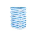 EMSA Clip & Close Frischhaltedose 0,8l, klar/blau, 5-teilig (1 Set)