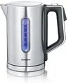 Severin WK 3418 Digitaler Wasserkocher, 3000W, 1,7l, Überhitzungs-/Trockenlaufschutz, Warmhaltefunktion, Edelstahl gebürstet/schwarz