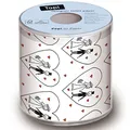 HOCHZEITS WC PAPIER MIT HERZCHEN 5 ROLLEN IN GESCHENKBOX