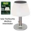 LED Solar Tischlampe 28x20cm Innen / Außen Garten Terrasse Balkon Tischleuchte
