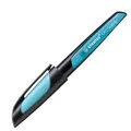 Schulfüller mit Standard-Feder M - STABILO EASYbuddy in schwarz/himmelblau -...
