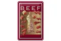 Femer GmbH Metallbild Metzgerei 20x30 cm beef cut verschiedene Stücke vom Fleisch