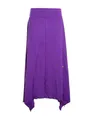 Vishes Alternative Bekleidung - Damen A-Linie Rock Baumwolle Vintage mit elastischem Bund und Taschen lila 40-42