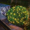 Solar Lichterkette Mit 60 Warmweißen Leds 6 Meter Wetterfest 102168 - Esotec