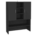 vidaXL Waschmaschinenumbauschrank Waschmaschinenschrank Schwarz 70,5x25,5x90 cm