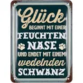 LANOLU Retro Blechschild Hunderegeln, Hundeschilder, Blechschild Hund, Deko Garten Hund, Geschenke für Frauen Hundeliebhaber, Hunde Geschenke für Besitzer, 15x20cm