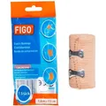 Figo Kompressionsbinden Wickelbandage, Kurzzug, mit Verbandklammern, beige, 1m x 7,5cm