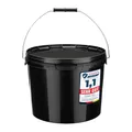 Garronda Eimer mit Deckel 10 L für die Lagerung von Lebensmittel- und Chemischen Produkten 1 Stück Schwarz GD-0104