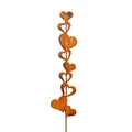 Rost Gartenstecker Herzen 120 cm hoch Edelrost Gartendeko Herz Gartendekoration