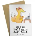 Mr. & Mrs. Panda Beileidskarte Fuchs Beste Kollegin der Welt - Geschenk, osterkarte, einladungskarten, babykarte, Mitarbeiterin, Beruf, Ruhestand, Dankeschön, weihnachtskarten, Büro, Geschenkidee