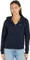 Tommy Jeans Damen Hoodie mit Reißverschluss und Kapuze, Blau (Dark Night Navy), XS