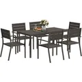 Outsunny Sitzgruppe Stahl HDPE 160L x 80B x 74H cm Braun