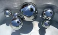 LB H&F 6er Set Dekokugel Schwimmkugeln Gartenkugel Silber rostfrei Edelstahl für Miniteich/Gartenteich Teichkugeln