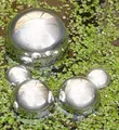 LB H&F Lilienburg Dekokugel 6er SET Schwimmkugel Schwimmkugel Teichkugel Teichkugeln (Dekokugeln Wasserkugeln Wasserkugel, Kugeln Garten Dekoration Brunnen Teichdeko Rosenkugel), silber Metall Edelstahl Deko Teich Miniteich Gartenteich Kugel