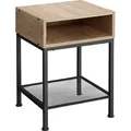tectake Nachtschrank, Natur, Holzwerkstoff, Quadratisch, 40.5x59x40.5 cm, Schlafzimmer, Nachttische