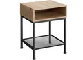 tectake® Nachttisch, Industrial Style, mit offenem Fach und Gitterablage, 40,5 x 40,5 x 59 cm