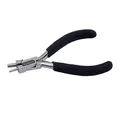 Memory Wire Finishing Pliers with 2mm & 4mm Diameter Ends-Silver with Black Handles