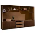 JVmoebel Aktenschrank Büro Akten Regal Schrank Holz Regale Schränke Office Wohnzimmer Möbel Made in Europa braun