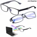infactory 2er Pack Bildschirm-Brille mit Blaulicht-Filter, +2,5 Dioptrien