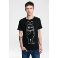 LOGOSHIRT T-Shirt Maus - Outline mit coolem Print schwarz 4XL