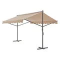 pro.tec Standmarkise Selenizza freistehende Markise 400x300x260cm Gartenmarkise Sonnenschutz Terrassenüberdachung Outdoor Terrasse Garten Balkon Sandfarben