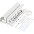 Relaxdays Kabelkanal Stahl Weiß 2er Set 10 cm x 43 cm x 10 cm 750 g