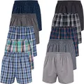City Life 10er Pack Herren Boxershorts 100% Baumwolle - Atmungsaktive Webboxer, bequem & trocknergeeignet, S-4XL, Farbe:Mehrfarbig (Classic Multicolour 5 C-10-5), Grösse:XL