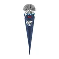 Step by Step Schultüte „Sky Rocket Rico“, blau, passend zum Schulranzen, aus recycelten PET-Flaschen, Verschluss aus Stoff, 5 l Füllvolumen, 70 cm Höhe