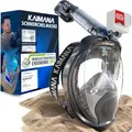 Die Preisgekrönte KAIMANA® Schnorchelmaske für Erwachsene & Kinder - absolut CO2 sicher - inkl. Tragetasche - Tauchermaske Erwachsene - Vollgesichtsmaske Tauchmaske