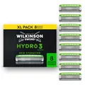 Wilkinson Sword Hydro 3 Herrenrasierer Klinge, 2 Gleitstreifen, karbonbeschichtete Klingen, Herrenrasierer Ersatzklingen-Pack, 8 Ersatzklingen