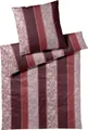 JOOP! Mako-Satin-Bettwäsche-Garnitur Paisley Stripes Farbe rouge Größe 135x200+80x80