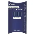 Pilot Tintenpatronen fr Tintenroller V5/V7, blau (Blau, 3 Stk.) (444456)