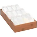 Wenko Gewürzregal 54950100, braun, mit 3 Fächern, für die Schublade, aus Bambus, 20 x 6 x 38cm