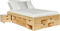 Inter Link Funktionsbett CLAAS 160x200 Natur Massivholz