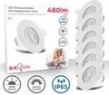 6x LED Bad Einbaustrahler Leuchten weiß 230V wasserfest IP65 Spots schwenkbar 5W